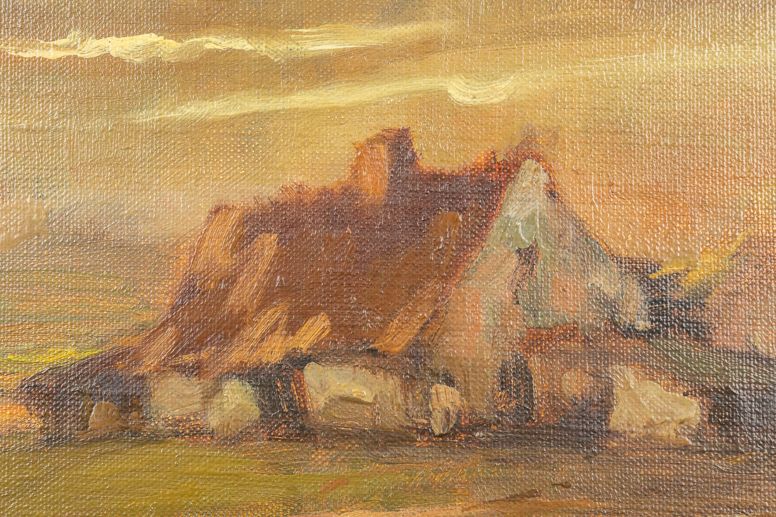 Marthe DE SPIEGELEIR (1897-1991) A collection of 2 landscapes, oil on canvas. (28 x 20 cm)