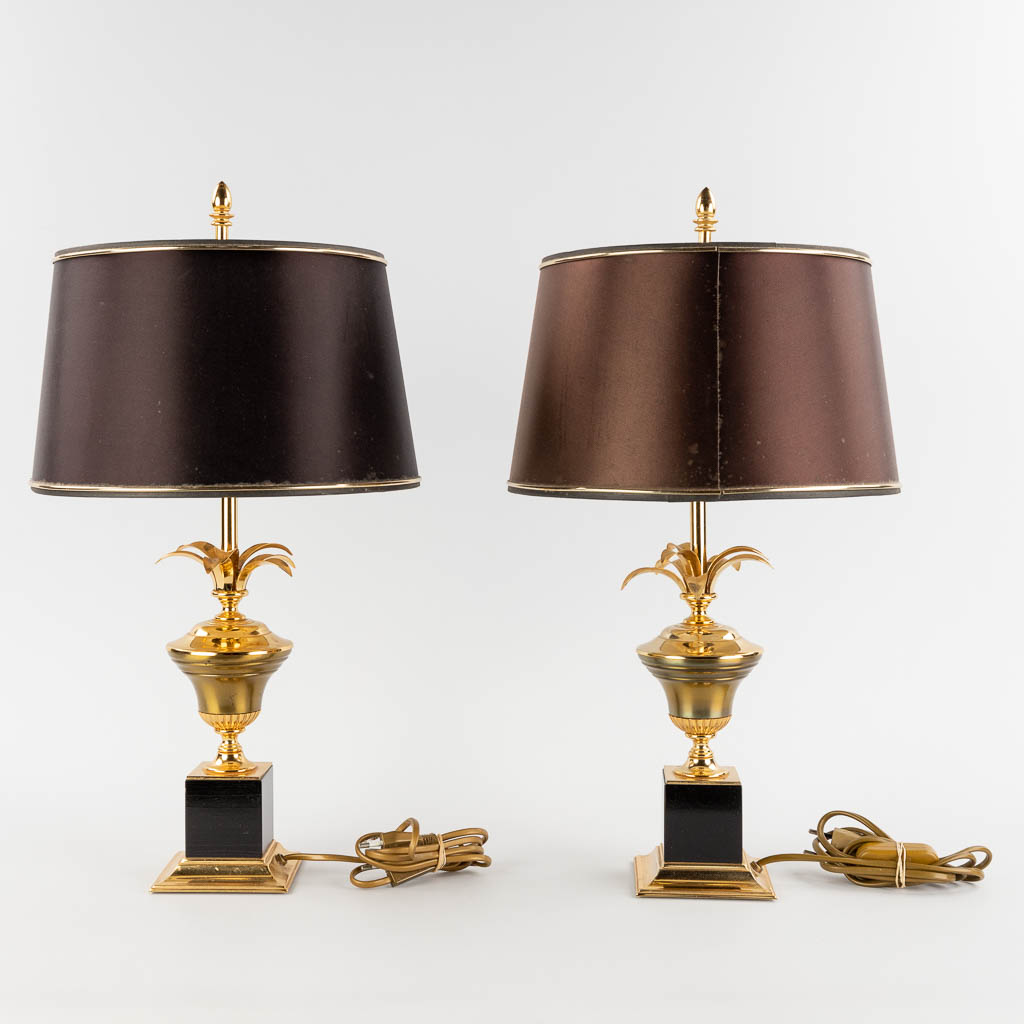 Een paar tafellampen, Hollywood Regency stijl. 20ste eeuw. (H:54 x D:30 cm)