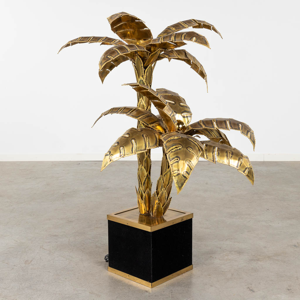 Maison Jansen (attr.) 'Palm Tree Lamp' brass. (D:70 x W:60 x H:110 cm)