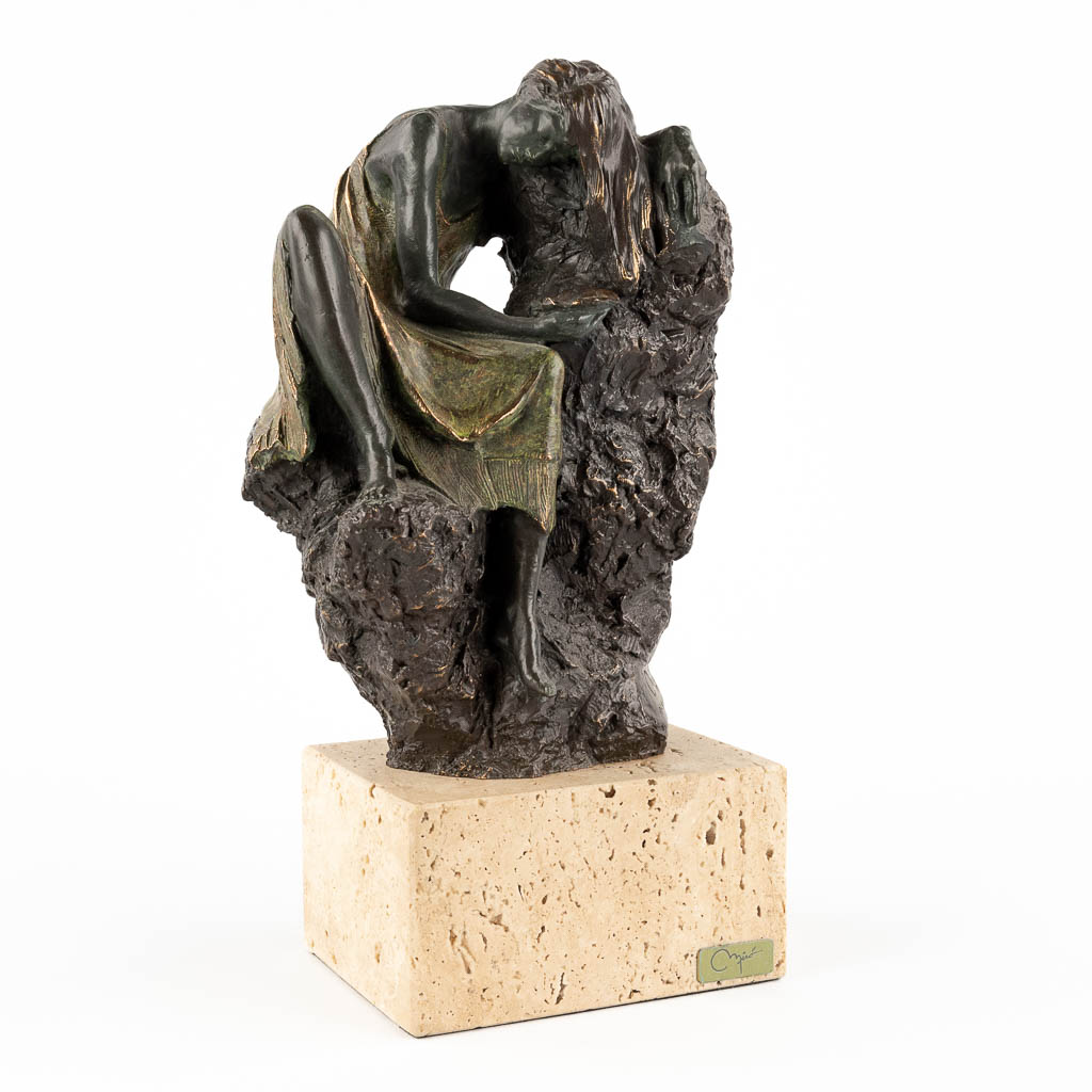 Joan MIRO (1893-1983)(naar) 'Otono' gepatineerd brons. 306/3999. 1989. (H:22,5 cm)