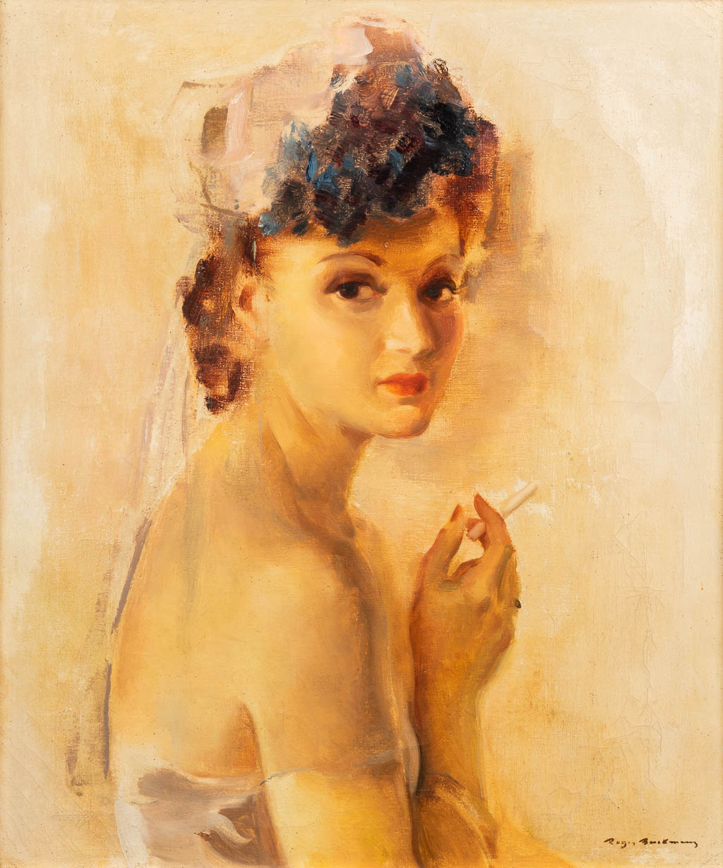 Roger BERCKMANS (1900-?) 'Elegant Lady'. (W:50 x H:60,5 cm)
