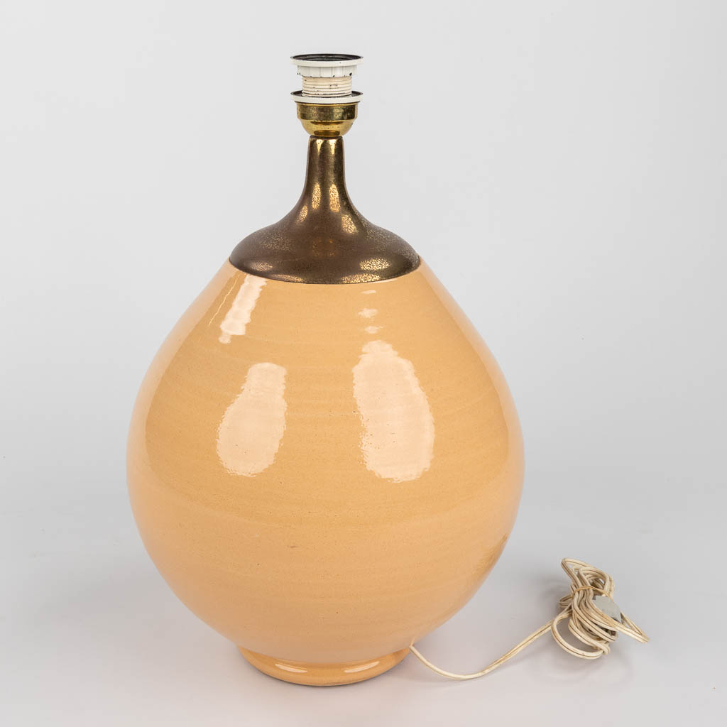 BIOT, a table lamp, glazed ceramics. 20th C. (H:52 x D:32 cm)