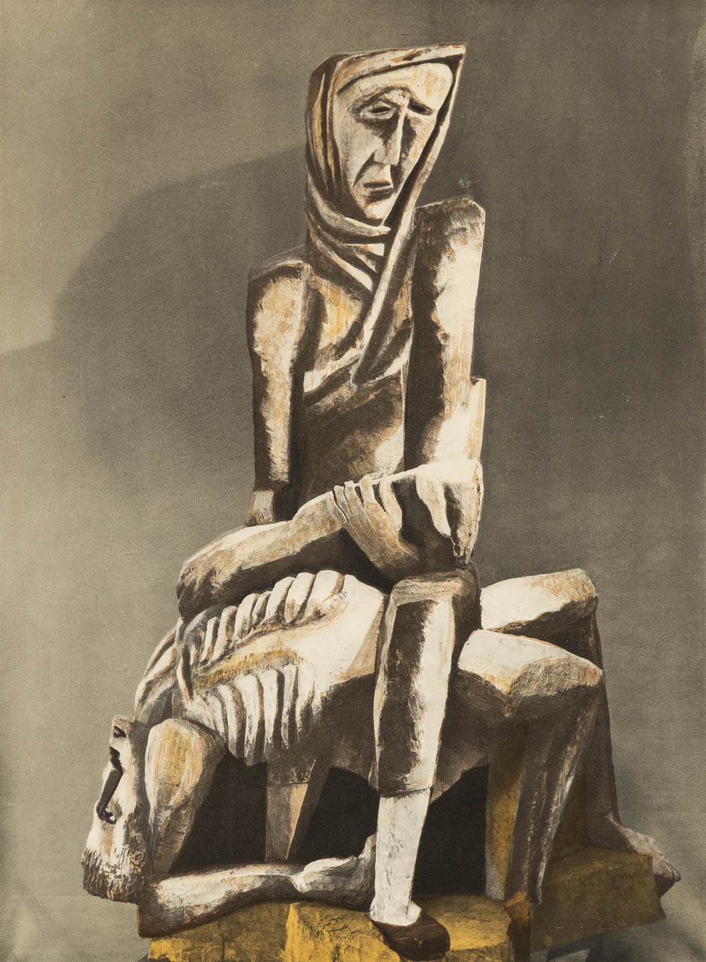 Ossip ZADKINE (1890-1967) 'Pieta'. (W:38 x H:52 cm)