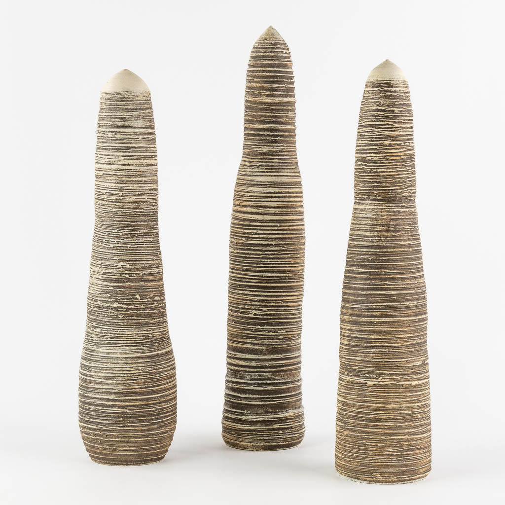 Pia MANU (XX) 'Three Decorative Sculptures'. (H:57 x D:11 cm)