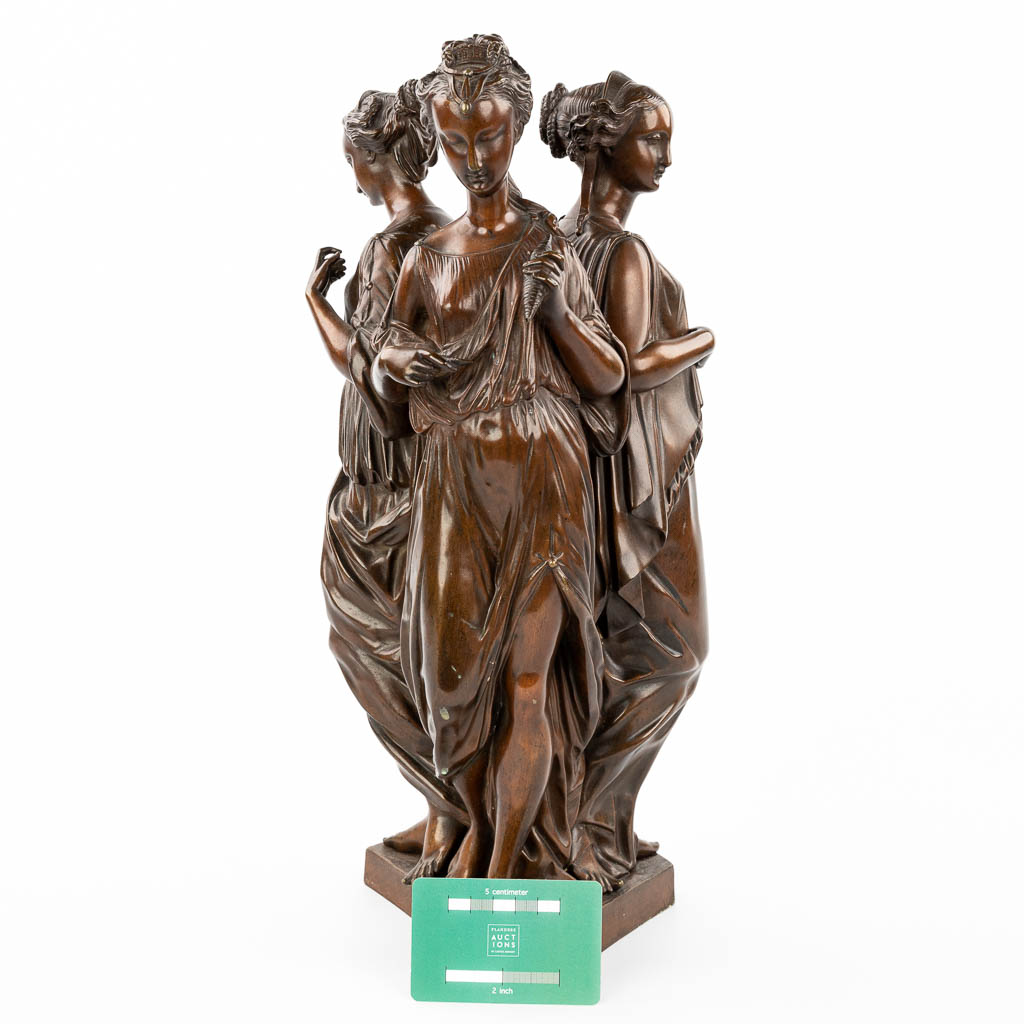 Charles GAUTHIER (1831-1891) 'Three Graces' a statue made of patinated bronze. (H:41cm)