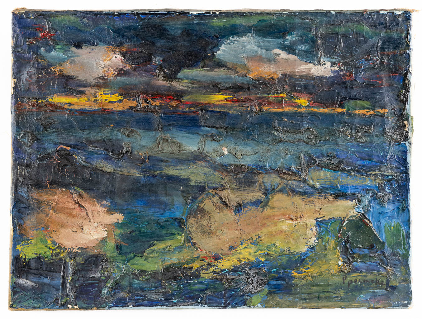 Paul PERMEKE (1918-1990) 'Landscape' oil on canvas. (W:40 x H:30 cm)