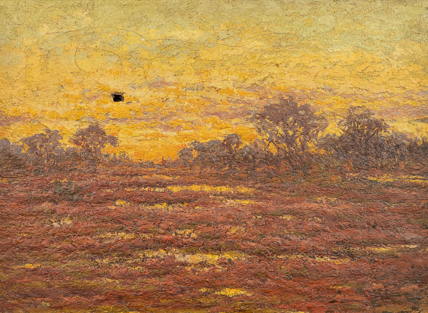 Djef ANTEN (1851-1913) 'landscape' a painting, oil on canvas. (35 x 25 cm)