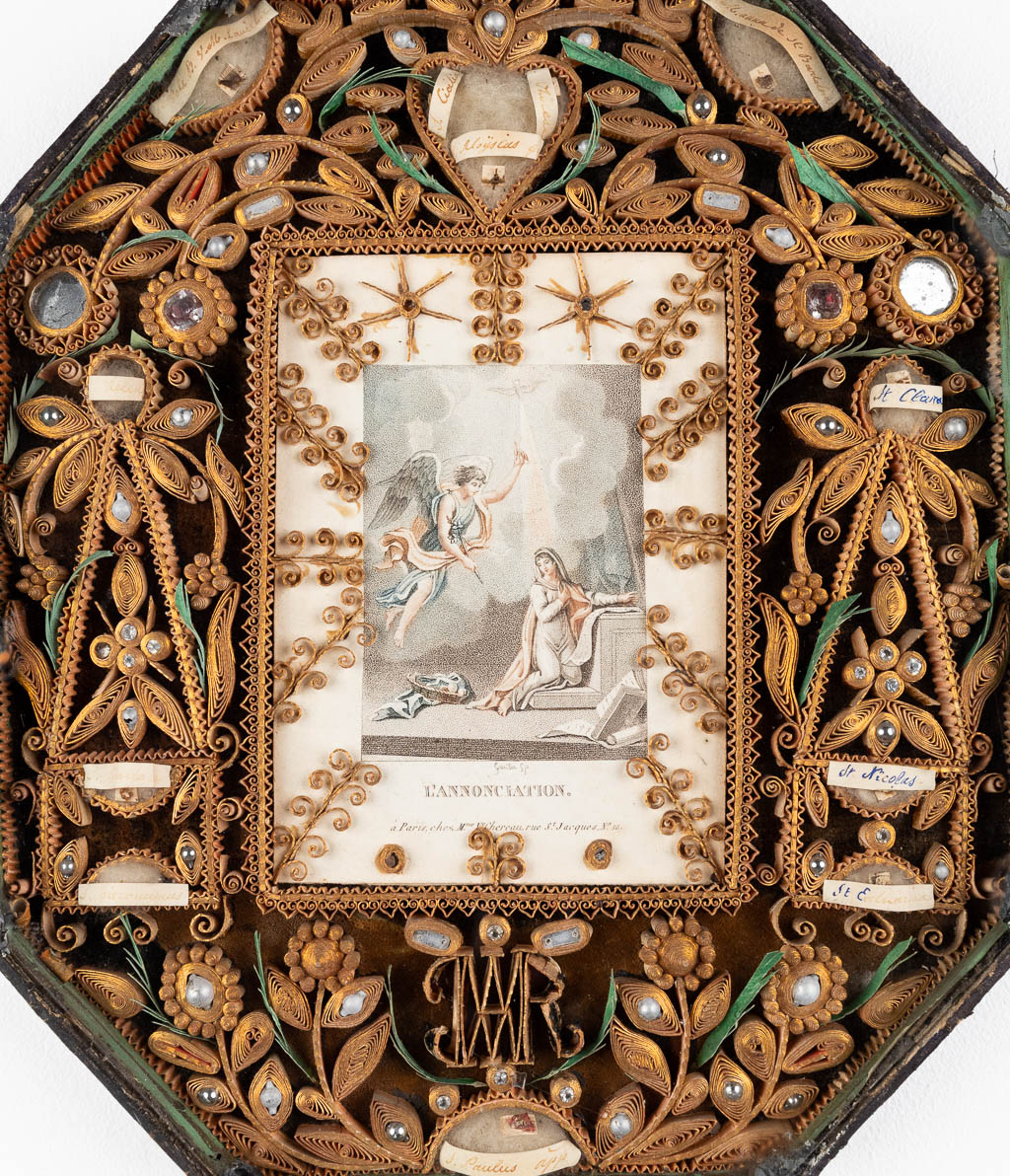 An antique reliquary frame 
