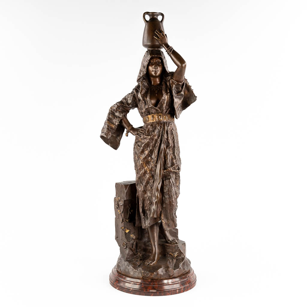 Gaston Veuvenot LEROUX (1854-1942) 'Rebecca' patinated bronze (H:78 cm)