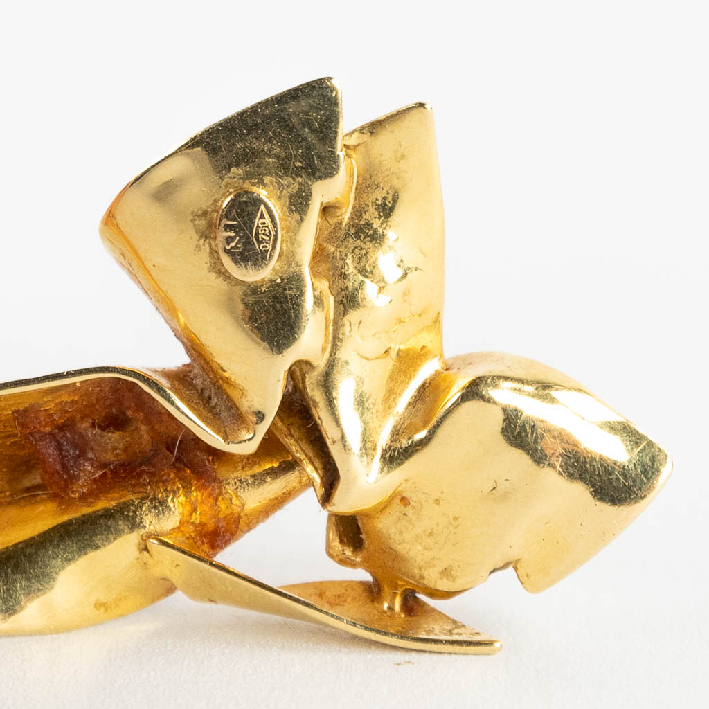 Jean-Pierre DE SAEDELEER (1946) Een halsketting en pendant met natuurlijke parel, 18 kt goud.