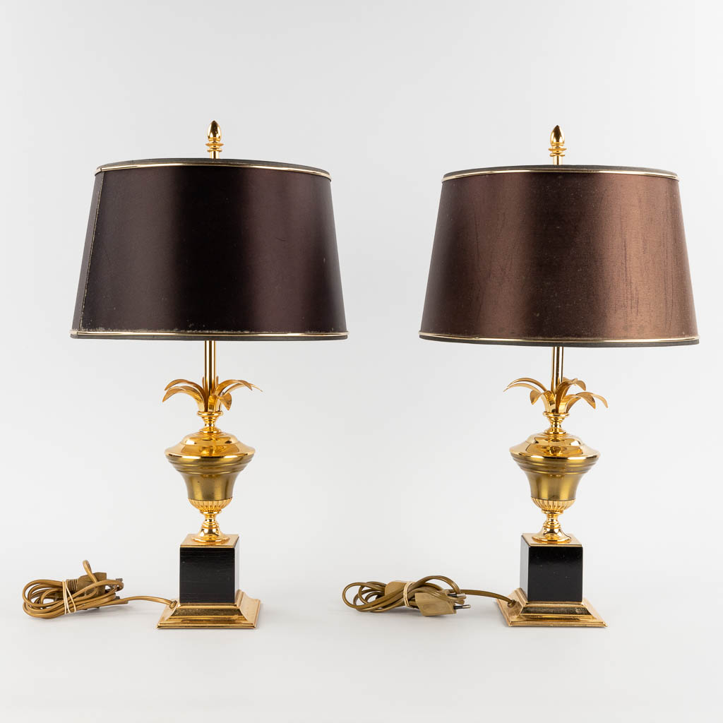 A pair of table lamps, Hollywood Regency style. 20th C. (H:54 x D:30 cm)