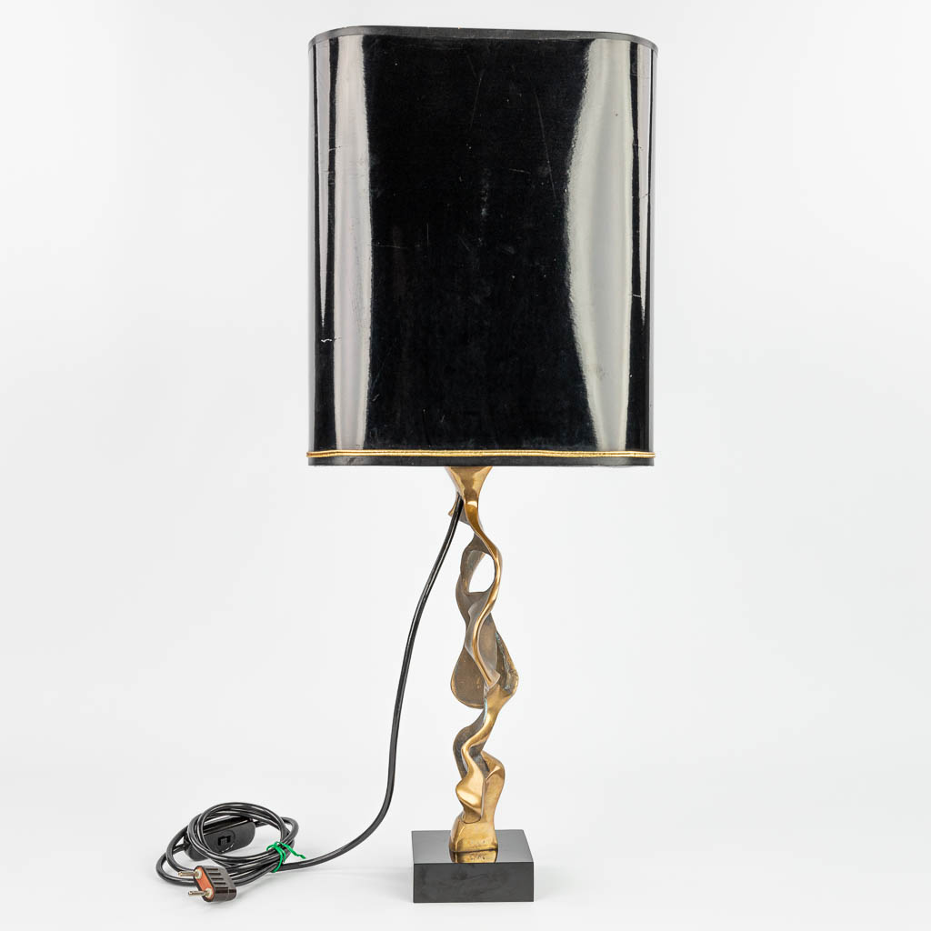 Michel JAUBERT (XX-XXI) 'Tafellamp' gemaakt uit brons. (H:64cm)