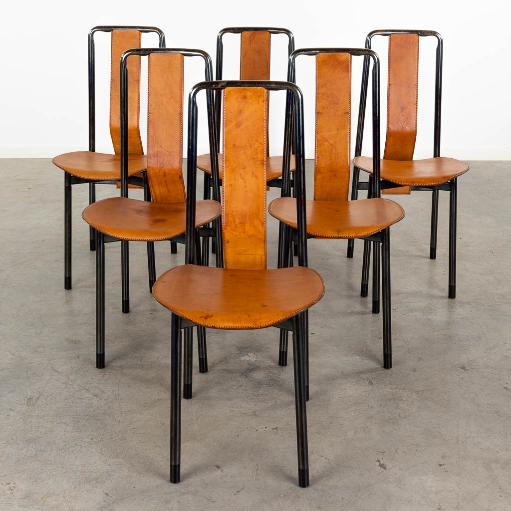 Achille CASTIGLIONI (1918-2002) 'Irma' voor Zanotta, 6 stoelen (D:49 x W:40 x H:90 cm)