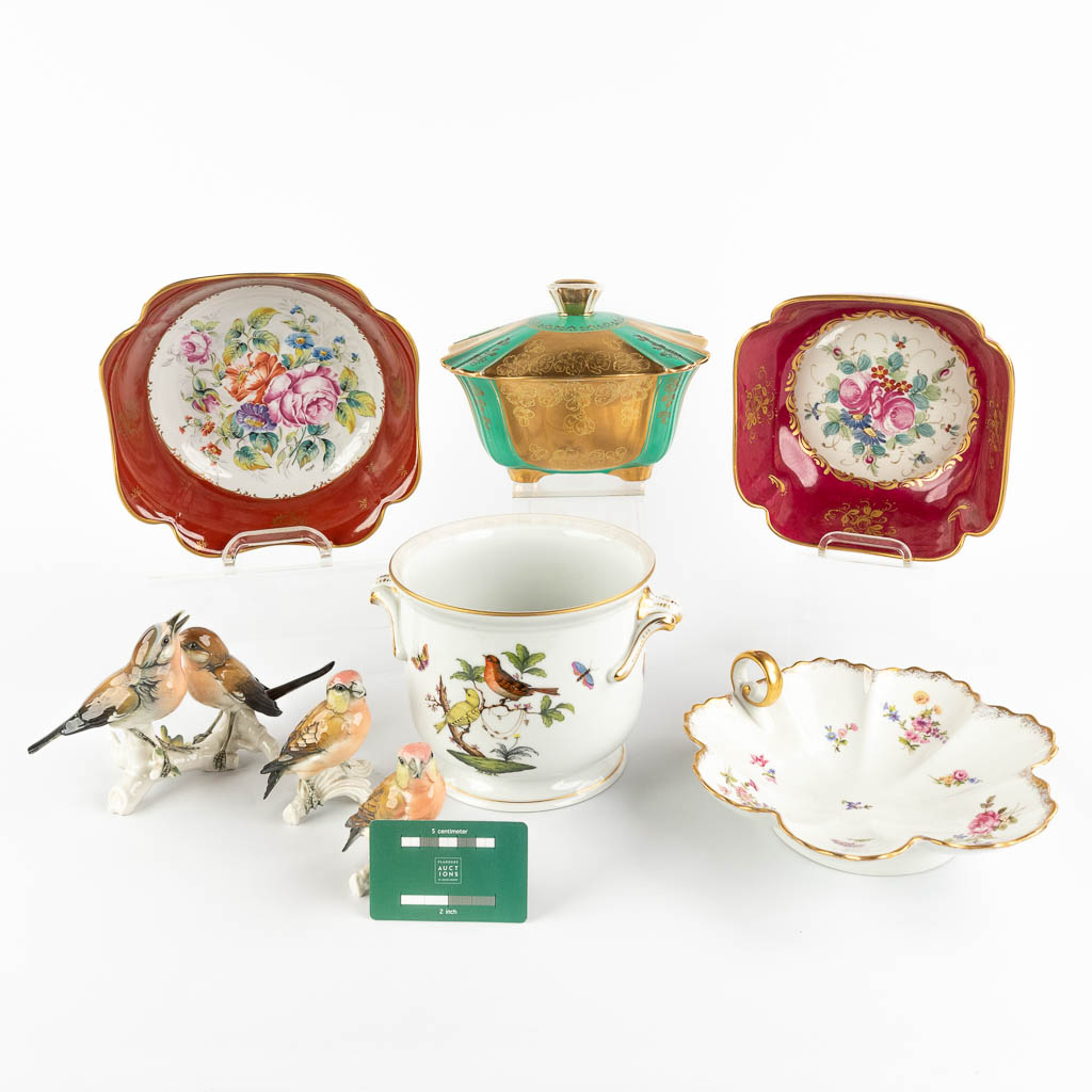 Herend, ENS, Limoges, a collection of porcelain items. 20th C. (D:17 x W:20 x H:14 cm)