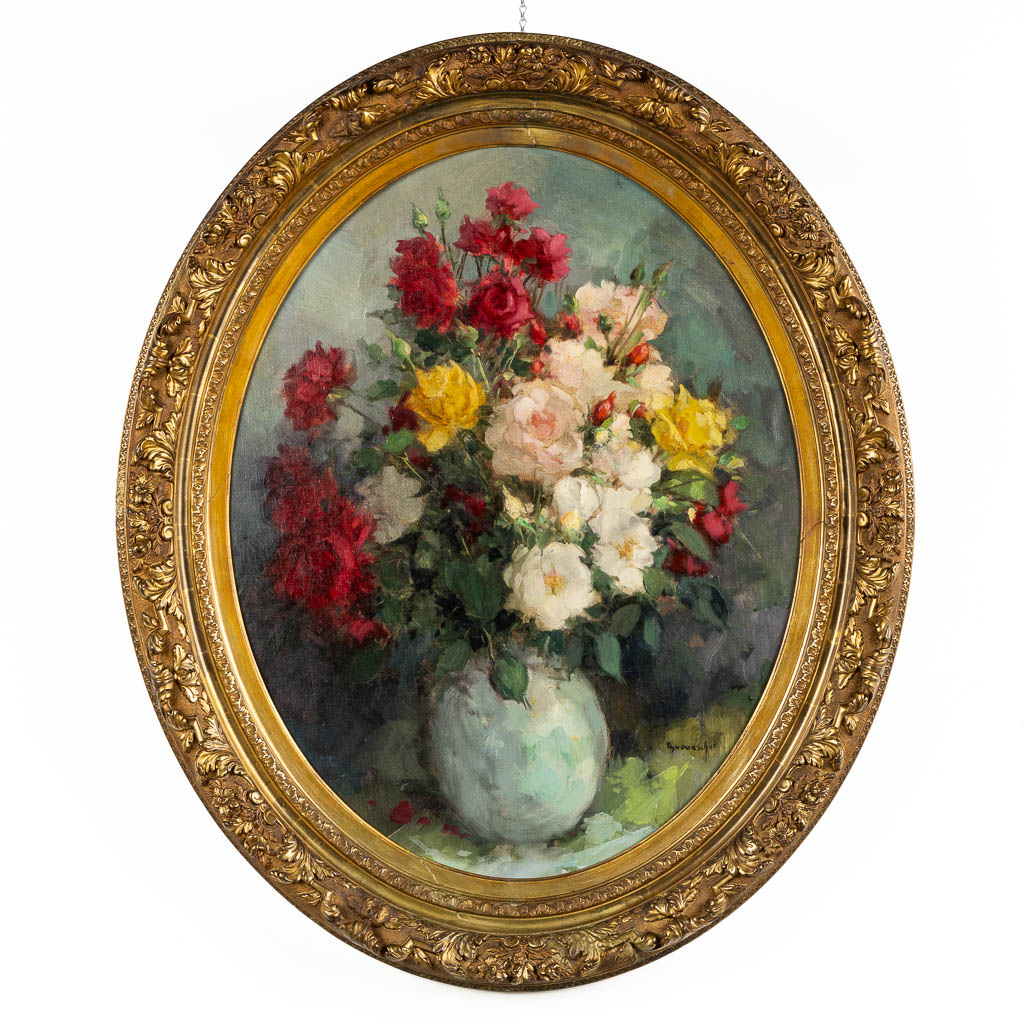 Theodorus VAN OORSCHOT (1910-1989) 'Flowers'. (W:75 x H:95 cm)