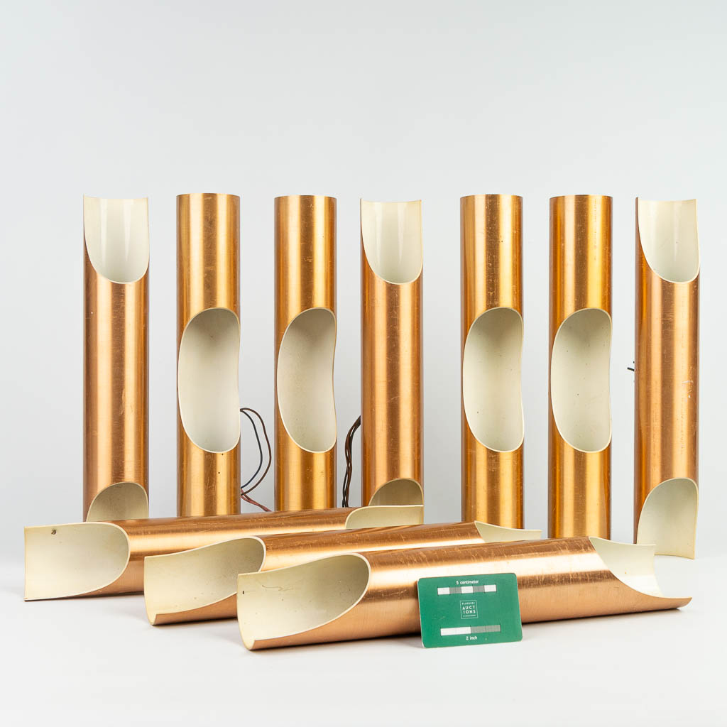 A collection of 10 mid-century wall lamps made by 