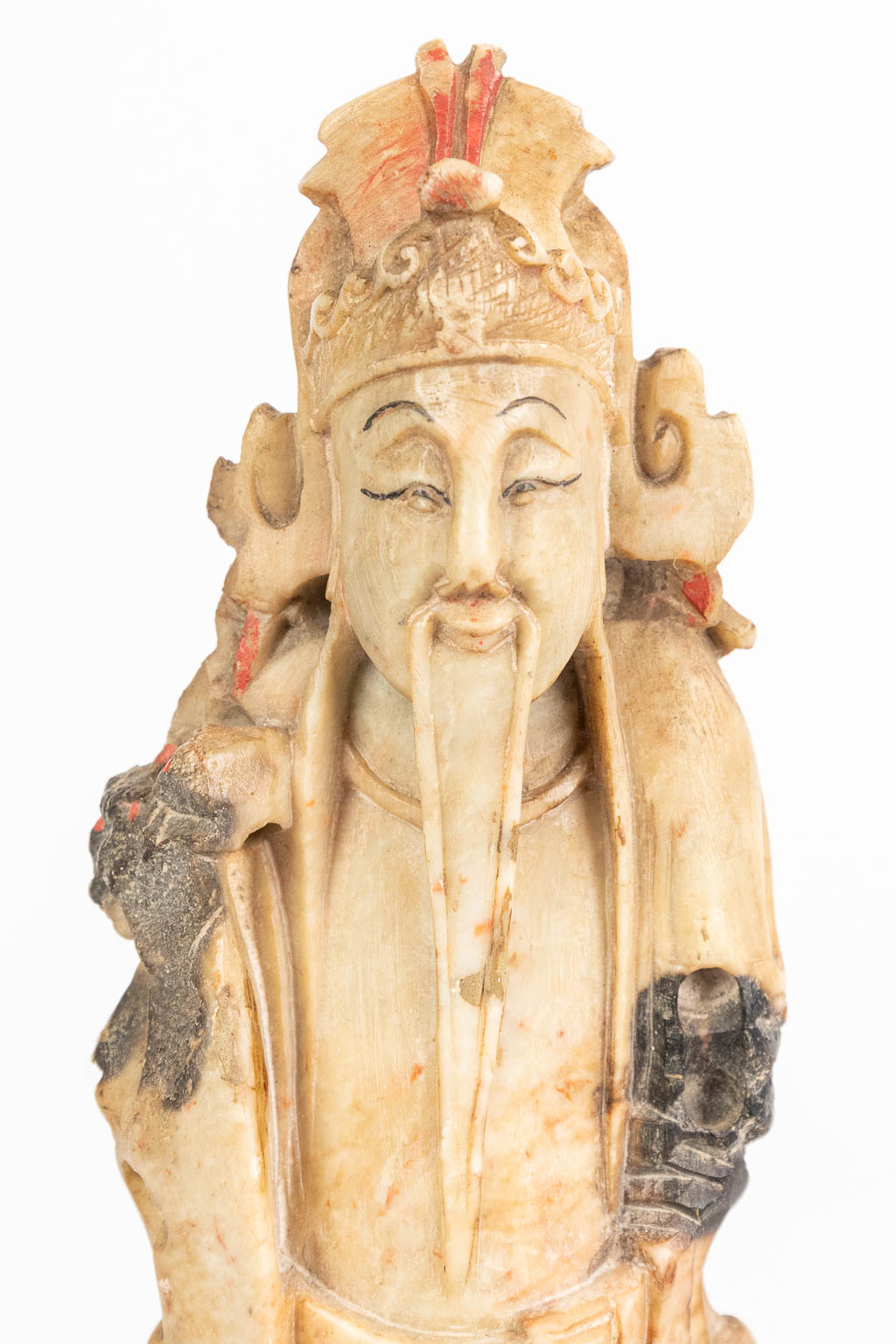 A statue of wise man, sculptured from soapstone. 