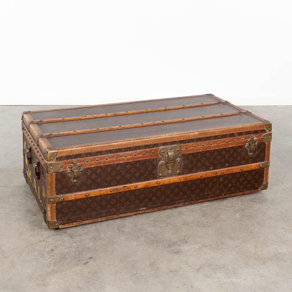  Louis Vuitton, an antique suitcase, marked M.A.L. (L:54 x W:102 x H:34 cm)