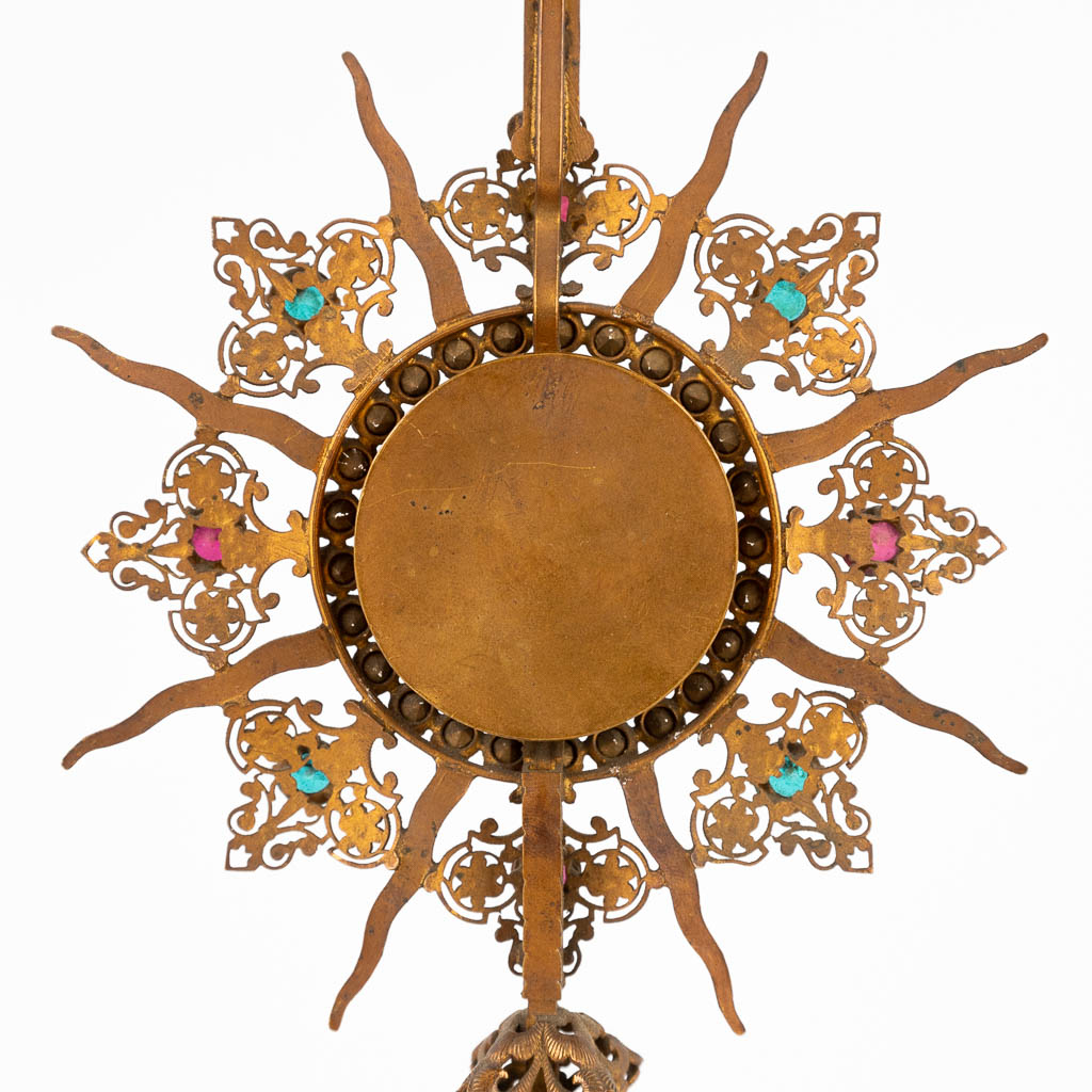 A sunburst monstrance with a relic 