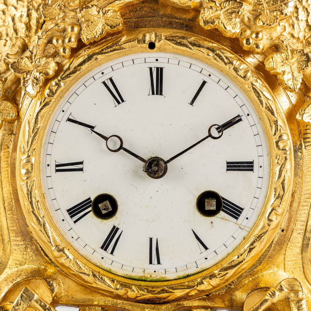 A mantle clock with a 