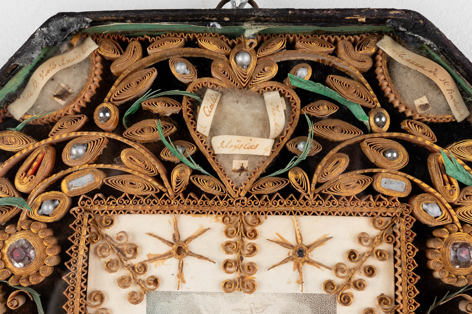 An antique reliquary frame 