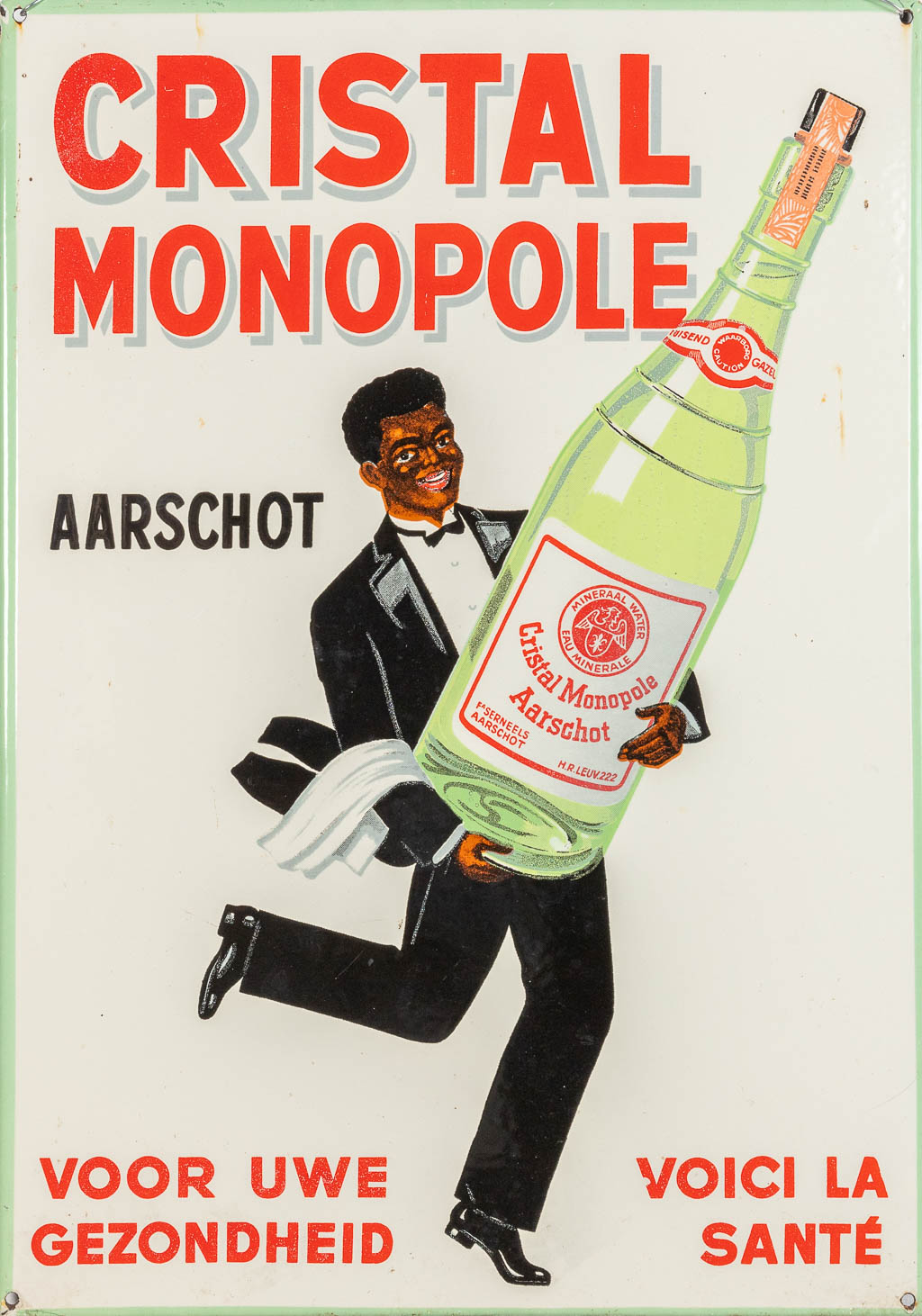 Een email reclame bord Cristal Monopole Aarschot. 