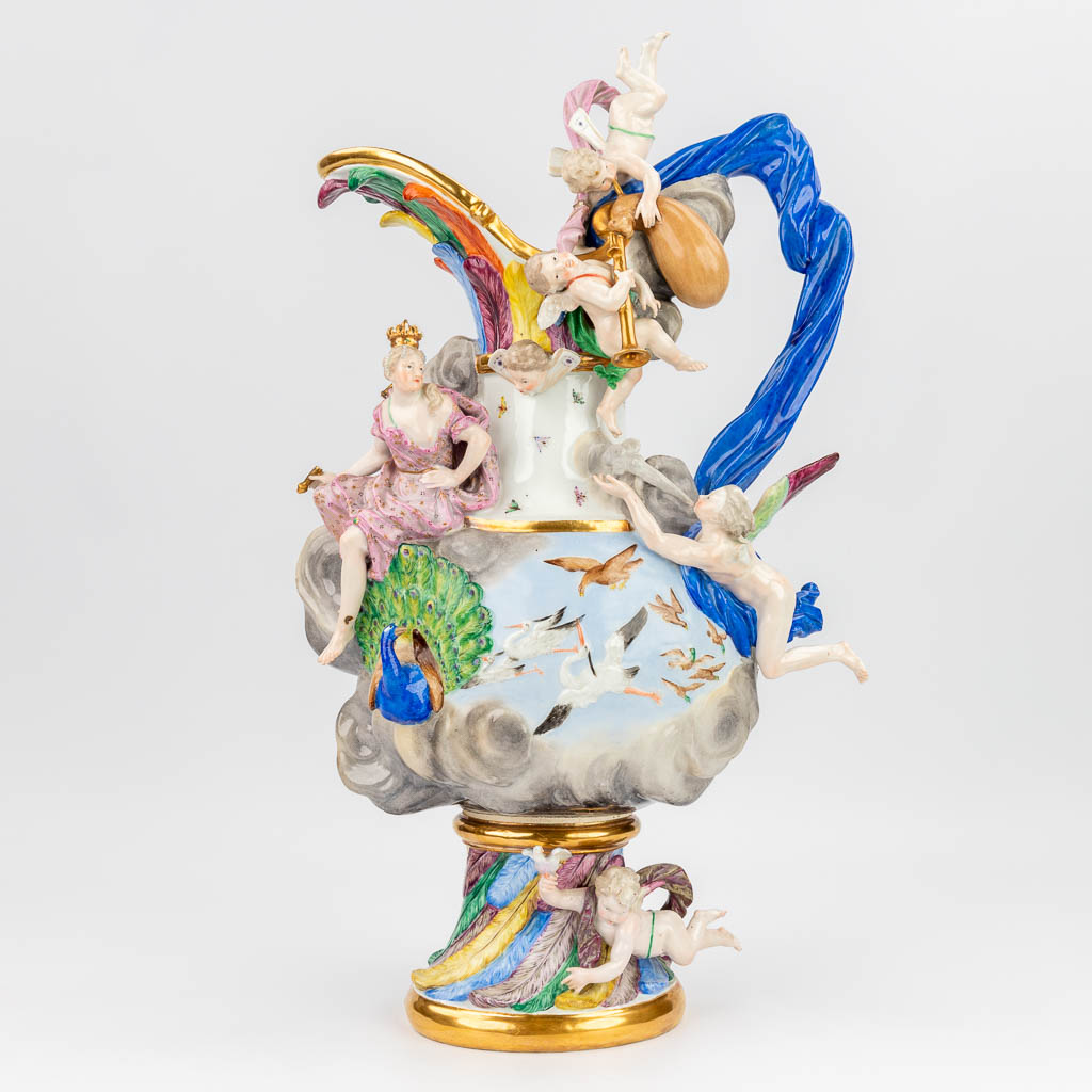  Meissen Porcelain, an exceptional porcelain ewer made of porcelain 