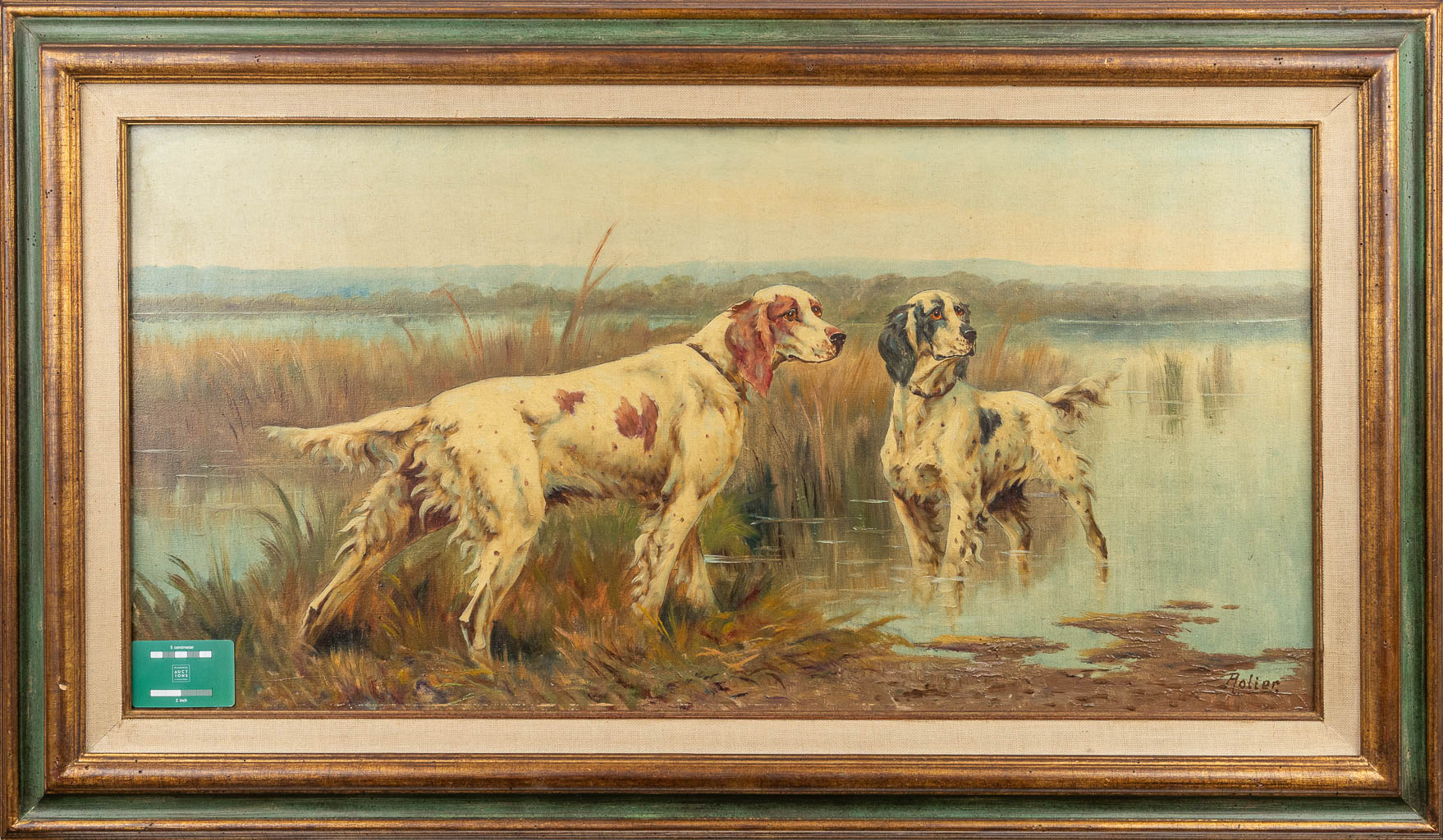 Charles ROLLIER (1912-1968) 'Espagneuls' een schilderij, olie op doek. (99 x 50 cm)