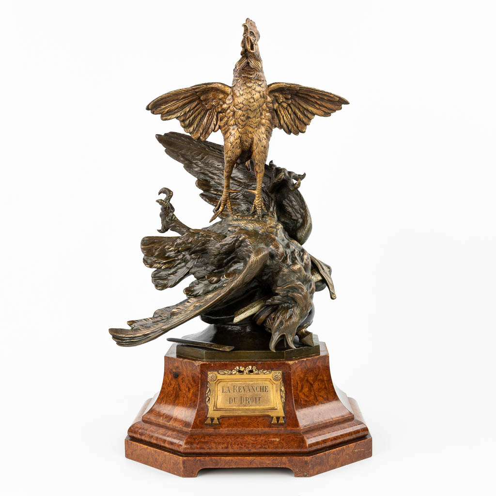 Georges Lucien VACOSSIN (1870-1942) 'Coq Gaulois Triomphant' een beeld met gieterijstempel. (H:60cm)