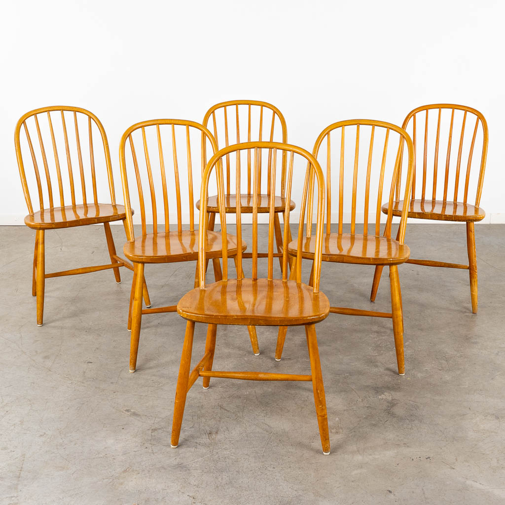 Bengt AKERBLOM & Gunnar EKLOF (XX) 6 Chairs (D:52 x W:47 x H:88 cm)