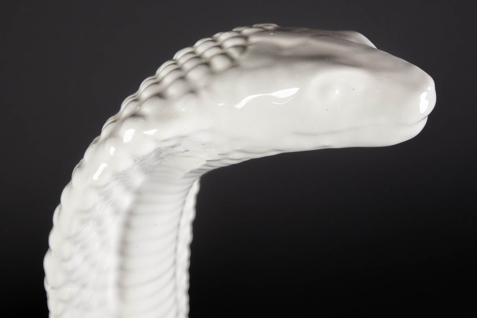 Tommaso BARBI (XX)(attr.)  'Cobra', glazed ceramics. (D:23 x W:32 x H:38 cm)