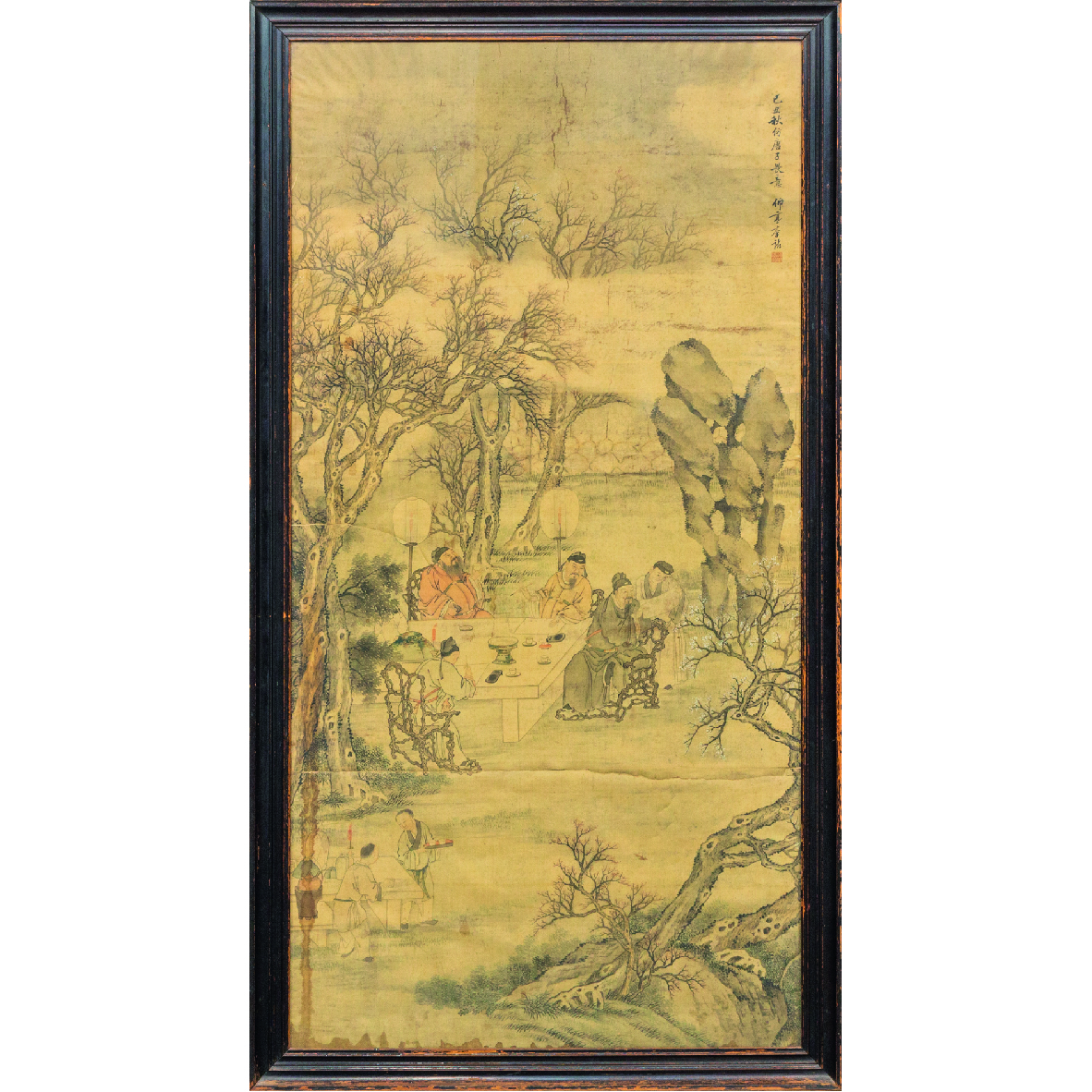 Hand-painted Chinese artwork on silk | Flanders Auctions